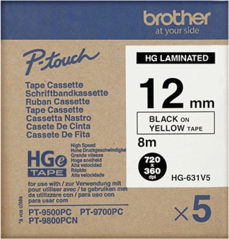 Brother HGE-631V5 labelprinter-tape