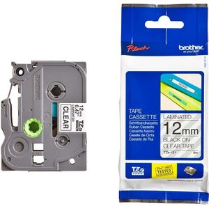 Brother TZe-131 tape zwart op transparant 12mm x 8m (origineel)