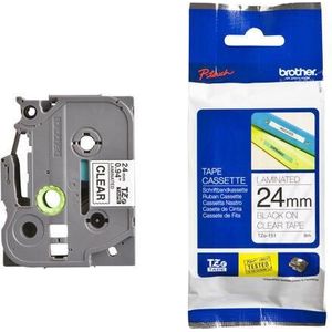 Brother printlintcassette TZE-151 kleurloos/zwart 24 mm