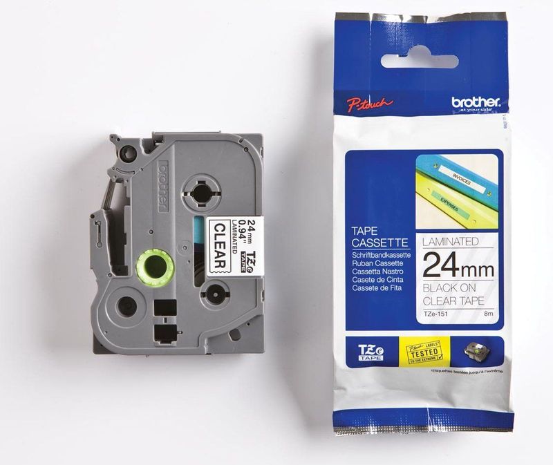 Brother TZE-151 labelprinter-tape Zwart op zilver