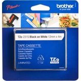 Brother Original P-Touch Farbband schwarz auf weiß (1,2cm x 4m) (TZE-231s)