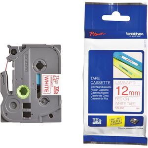 Brother TZE-232 labelprinter-tape Rood op wit