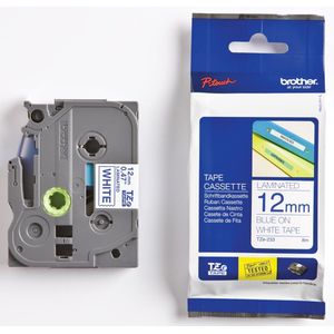 Brother TZE-233 labelprinter-tape Blauw op wit