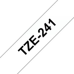 Brother - TZe-241 Tape - Zwart op Wit - 18 mm Breed - Origineel