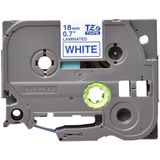 Brother TZE-243 labelprinter-tape Blauw op wit