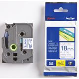 Brother TZE-243 labelprinter-tape Blauw op wit