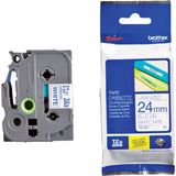 Brother TZE-252 labelprinter-tape Rood op wit