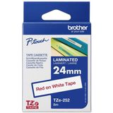 Brother TZE-253 labelprinter-tape Blauw op wit