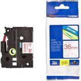 Brother TZE-262 labelprinter-tape Rood op wit