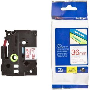 Brother TZE-262 labelprinter-tape Rood op wit