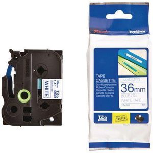 Brother TZE-263 labelprinter-tape Blauw op wit