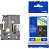 Brother TZe-344 - (18 mm) - Gold auf schwarz - Tape