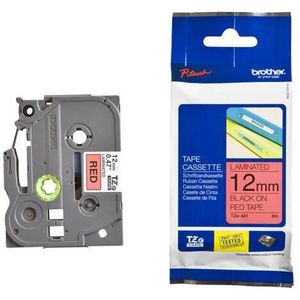 Schriftbandkassette P-touch TZe-431 12 mm x 8 m (b x l) rot schwarz