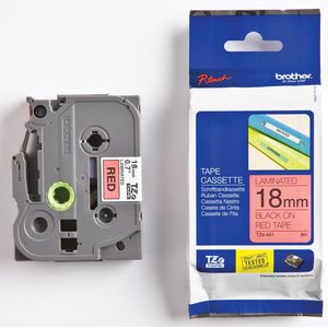 Brother TZE-441 labelprinter-tape Zwart op rood