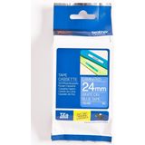 Brother TZE-555 labelprinter-tape Wit op blauw