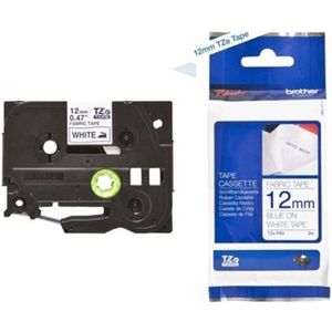 Brother TZE-FA3 labelprinter-tape Blauw op wit