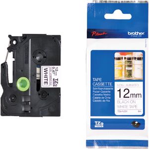 Brother TZE-N231 labelprinter-tape Zwart op wit TZ