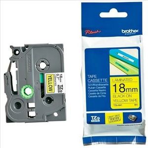 Brother TZe-S641 extra klevend tape zwart op geel 18mm x 8m (origineel)