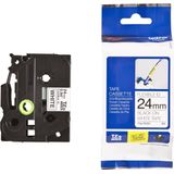 Brother TZE-FX251 labelprinter-tape Zwart op wit