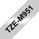 Brother TZE-M951 labelprinter-tape Zwart op zilver