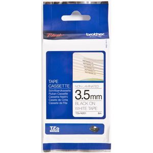 Brother TZe-N201 Labeltape ongelamineerd Tapekleur: Wit Tekstkleur: Zwart 3.5 mm 8 m