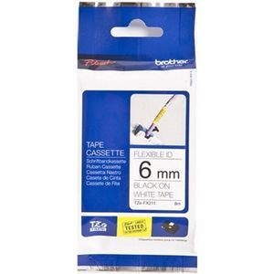 Brother TZE-FX211 labelprinter-tape Zwart op wit