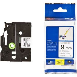 Brother TZe FX221 - Flexitape - Schwarz auf Weiß - Rolle (0,9 cm x 8 m) - 1 Rolle(n) - für P-Touch PT-1000, 1005, 1010,