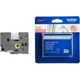 Brother P-touch TZe-MQL35 Kleurlint wit op lichtgrijs mat compatibel met Brother P-touch PT-H100LB/R, -H105, -E100/VP, -D200/BW/VP, -D210/VP)