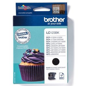 Brother - LC-123BK - Inktcartridge - Zwart - Voor Brother Printers