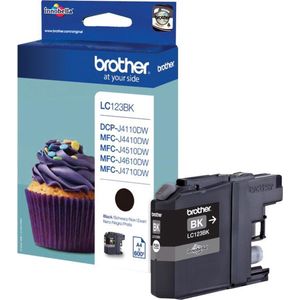 Brother LC-123BK - Inktcartridge - Zwart