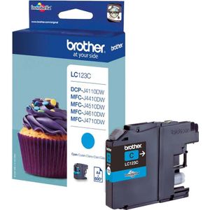 Brother LC-123C inkt cartridge cyaan (origineel)