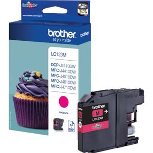 Brother LC-123M magenta (LC123M) - Inktcartridge - Origineel Hoge Capaciteit