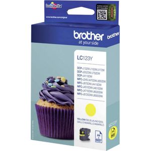 Brother LC-123Y geel (LC123Y) - Inktcartridge - Origineel Hoge Capaciteit