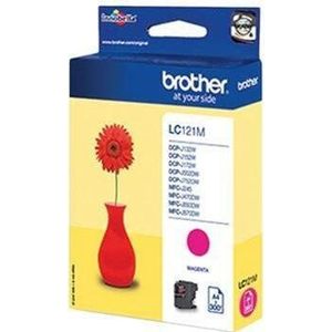 Inktcartridge brother lc-121m rood
