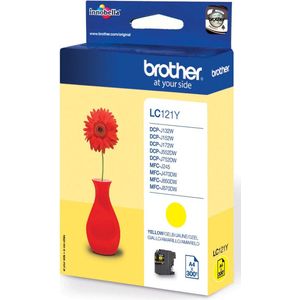 Brother - LC-121Y - Inktcartridge - Geel - 5 Stuks - Tot 300 Pagina's