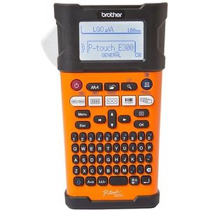 Brother P-Touch PT-E300VP - Etikettenmaker - Z/W - thermische overdracht - Rol (1,8 cm) - 180 dpi - tot 20 mm/sec - snijder - 5 regels afdruk - zwart, oranje