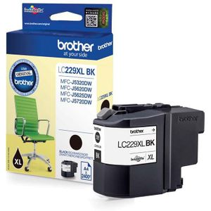 Brother LC-229XLBK (Anders blister verpakking) zwart (LC229XLBK) - Inktcartridge - Origineel XXL