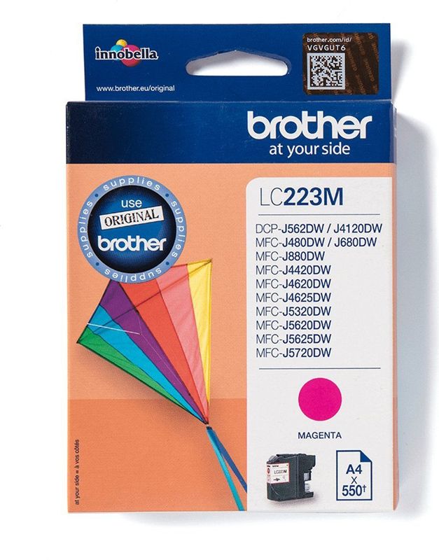 Inktcartridge Brother LC-223M rood | 5 stuks