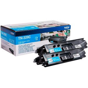 Brother TN-329CTWIN tonercartridge 2 stuk(s) Origineel Cyaan