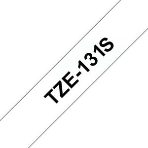 Labeltape Brother TZe, TZ TZe-131S Tapekleur: Transparant Tekstkleur:Zwart 12 mm 4 m
