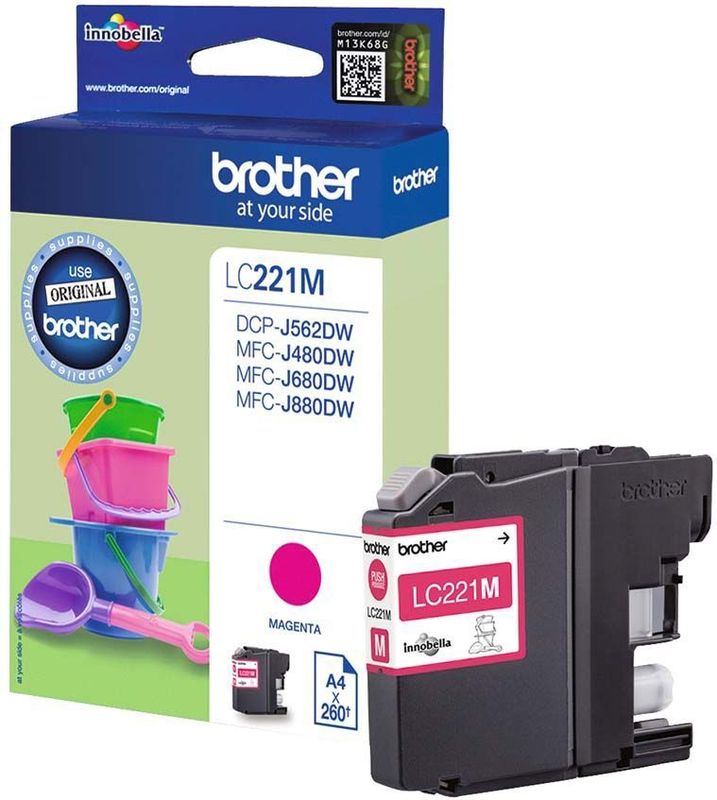 Brother Original LC-221M Druckerpatrone magenta 260 Seiten (LC221M)