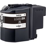 Brother LC-22U XL (MHD Dec-2021) zwart (LC22UBK) - Inktcartridge - Origineel Hoge Capaciteit