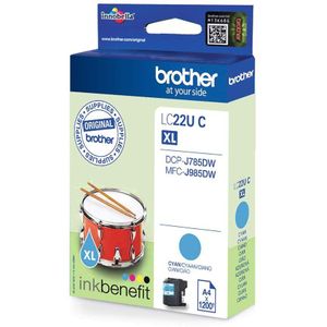 Brother LC-22UC inktcartridge Origineel Hoog (XL) rendement Cyaan (LC-22UC)