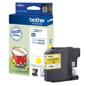 Brother LC22UY inktcartridge 1 stuk(s) Origineel Geel