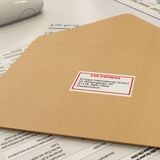 Brother DK-22251 labelprinter-tape Zwart en rood op wit