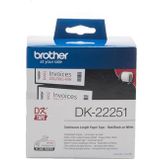 Brother DK-22251 labelprinter-tape Zwart en rood op wit