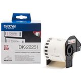 Brother DK-22251 labelprinter-tape Zwart en rood op wit