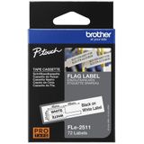 Brother FLE2511 labelprinter-tape Zwart op wit