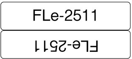 Brother FLE2511 labelprinter-tape Zwart op wit