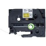 Brother FLE-6511 labelprinter-tape Zwart op geel